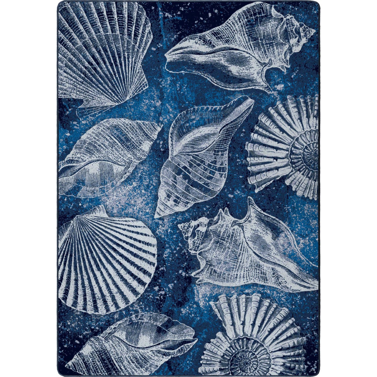 Shell Island Rug – Ultramarine – cabin lodge area rug