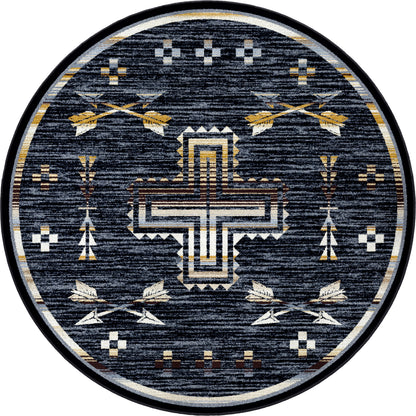 Shoot Me Straight Rug – Natural – close up