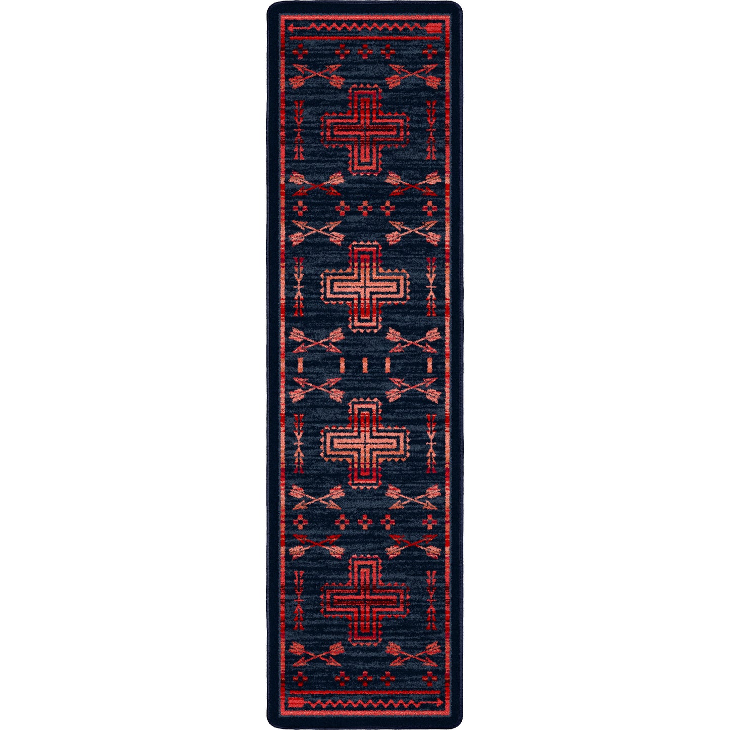 Shoot Me Straight Rug – Power Red – close up