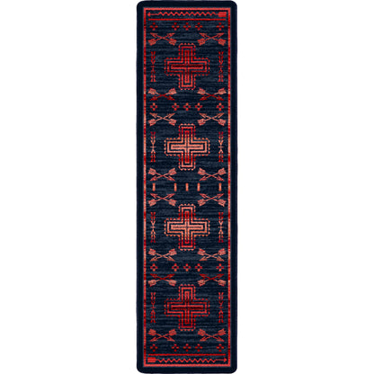 Shoot Me Straight Rug – Power Red – close up