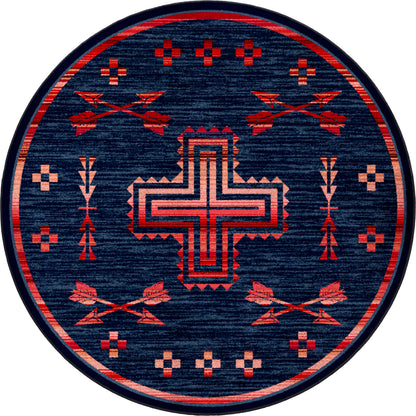 Shoot Me Straight Rug – Power Red – lifestyle