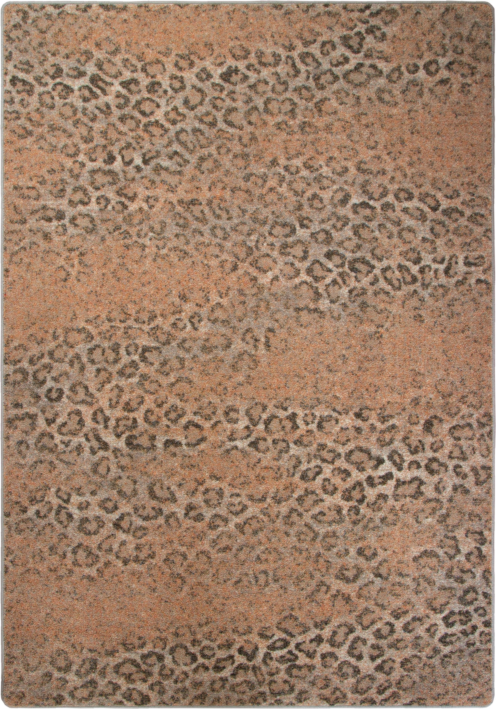 Snow Leopard Rug – Distressed Blush – cabin lodge area rug