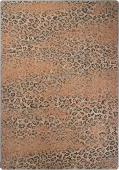 Snow Leopard Rug – Distressed Blush – cabin lodge area rug