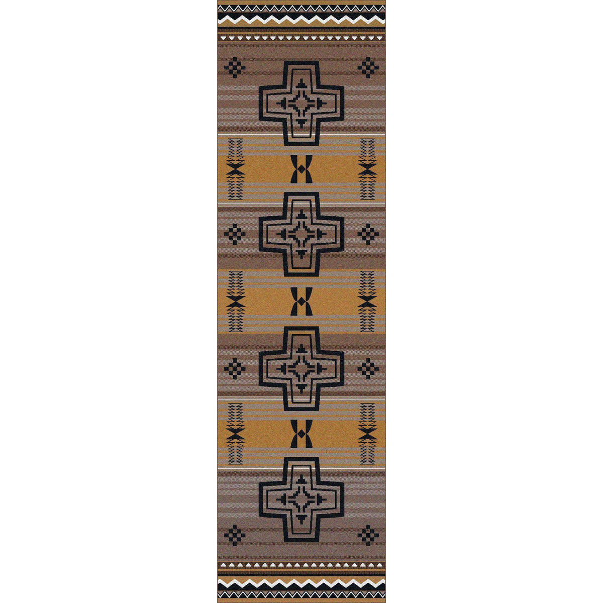 Southwest Abrazos Rug – Old Gold – room setting