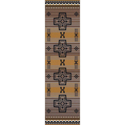 Southwest Abrazos Rug – Old Gold – room setting
