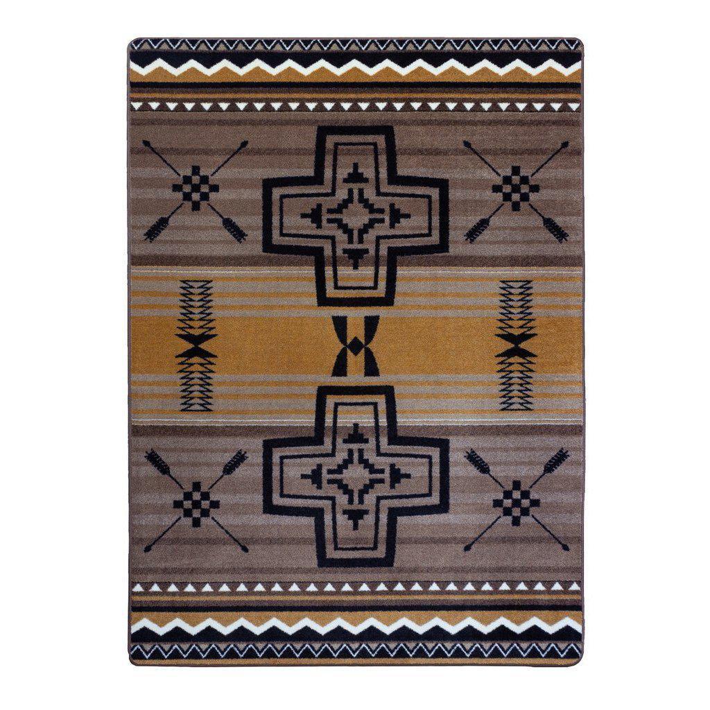 Southwest Abrazos Rug – Old Gold – cabin lodge area rug