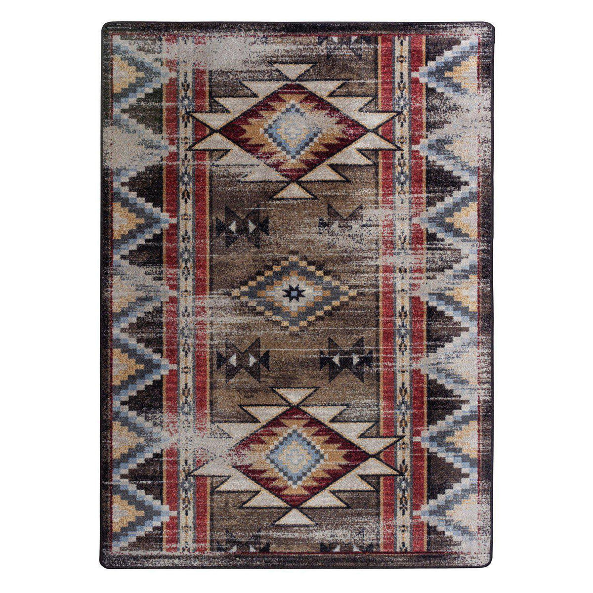 Southwest Archers Distressed Rug – Brown – cabin lodge area rug