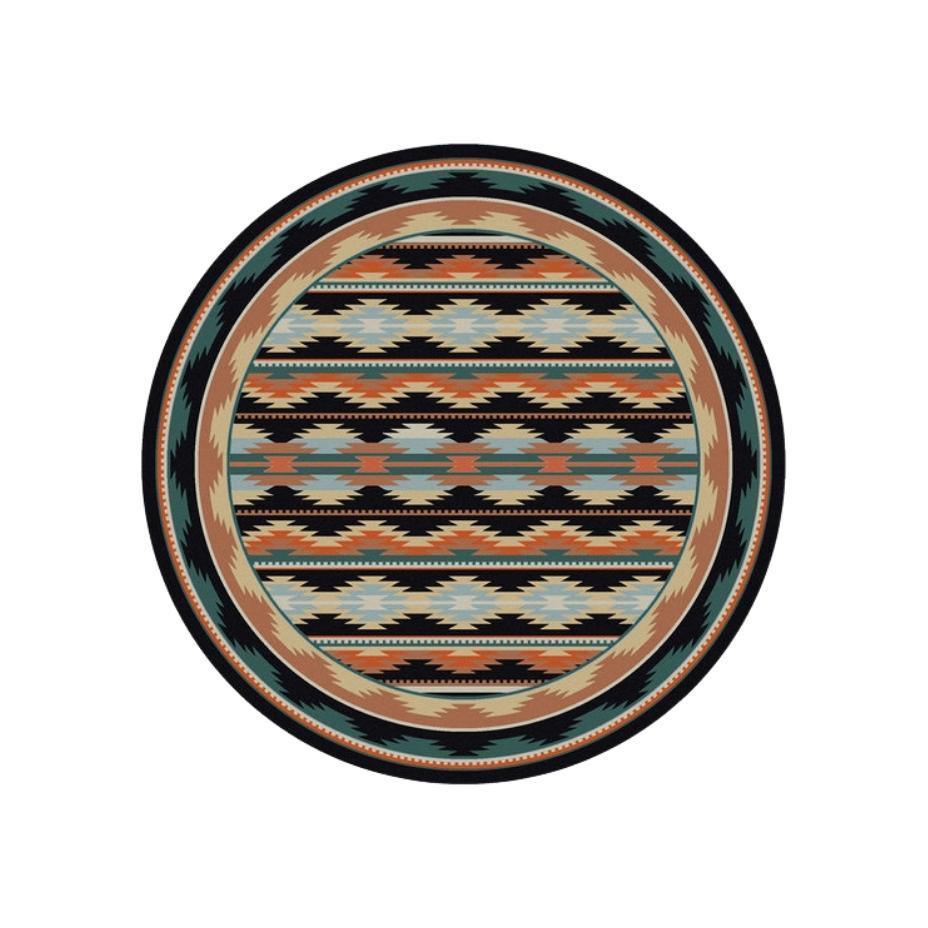 Southwest Medicine Rug – Dark – room setting