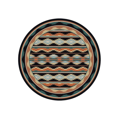 Southwest Medicine Rug – Dark – room setting