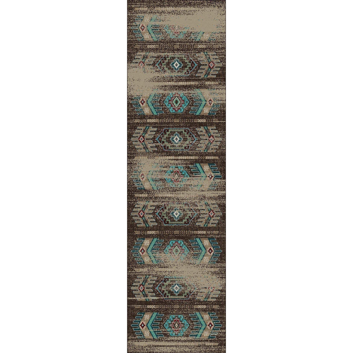 Southwest Nostalgia Rug – Distressed Turquoise – detail view