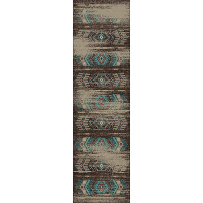 Southwest Nostalgia Rug – Distressed Turquoise – detail view