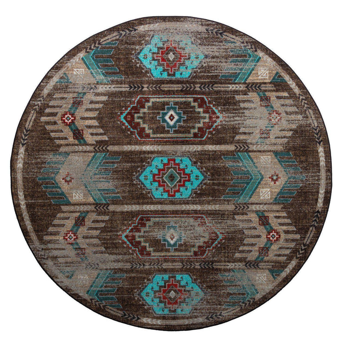 Southwest Nostalgia Rug – Distressed Turquoise – room setting
