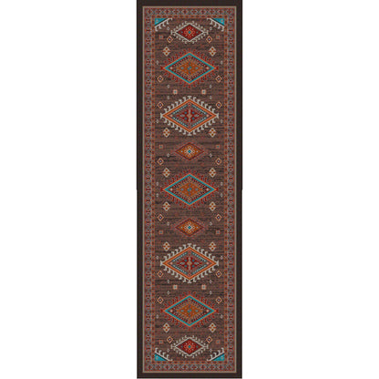 Southwest Persia - Brown-CabinRugs Southwestern Rugs Wildlife Rugs Lodge Rugs Aztec RugsSouthwest Rugs