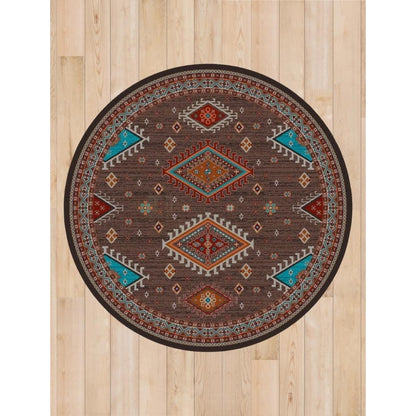 Southwest Persia - Brown-CabinRugs Southwestern Rugs Wildlife Rugs Lodge Rugs Aztec RugsSouthwest Rugs