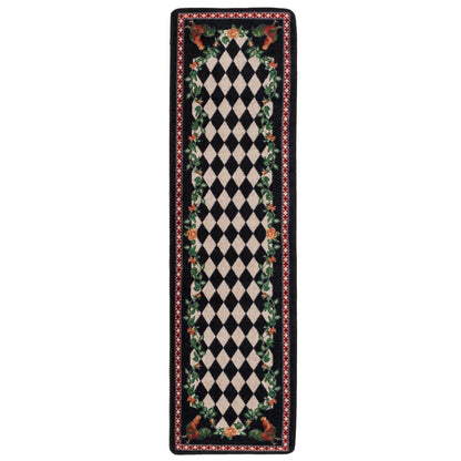 Southwestern Farm Rug – Black – room setting