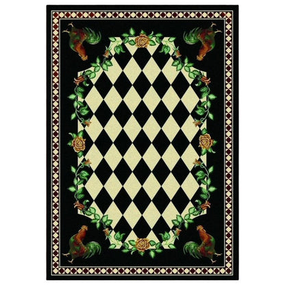 Southwestern Farm Rug – Black – cabin lodge area rug