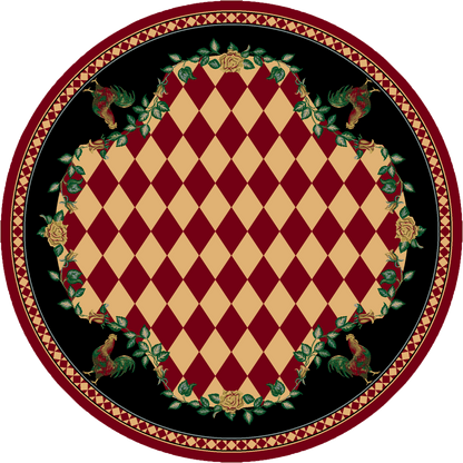 Southwestern Farm Rug – Red – close up