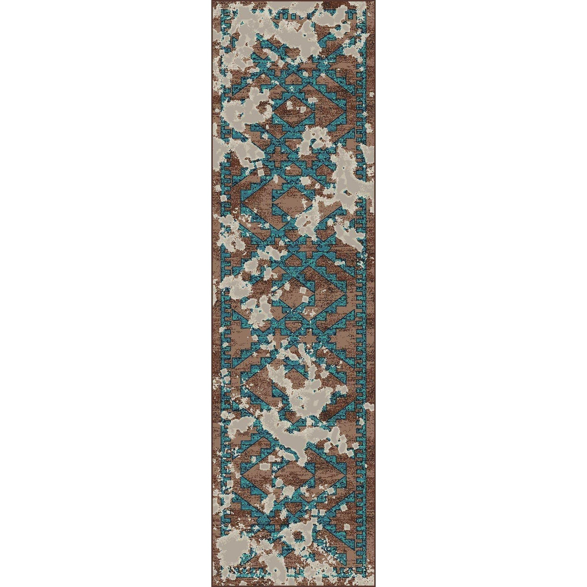 Southwestern Fresco Rug – Turquoise – detail view