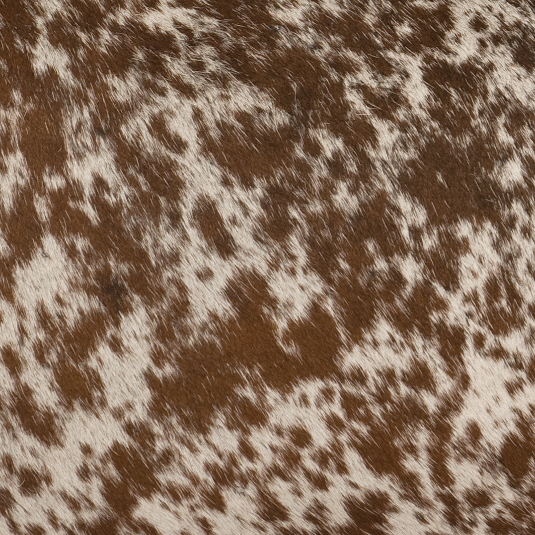Speckled Dark Brown Hair on Hide - Wooded River Upgrade Leather by the Square Foot