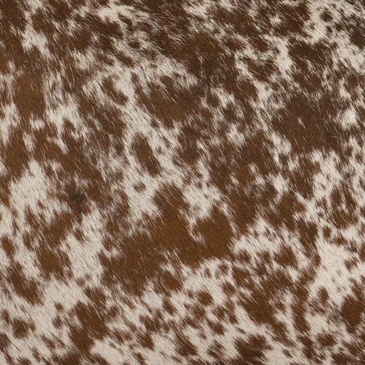 Speckled Dark Brown Hair on Hide - Wooded River Upgrade Leather by the Square Foot