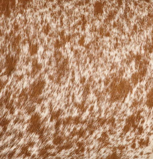 Speckled Light Brown Hair on Hide - Wooded River Upgrade Leather by the Square Foot