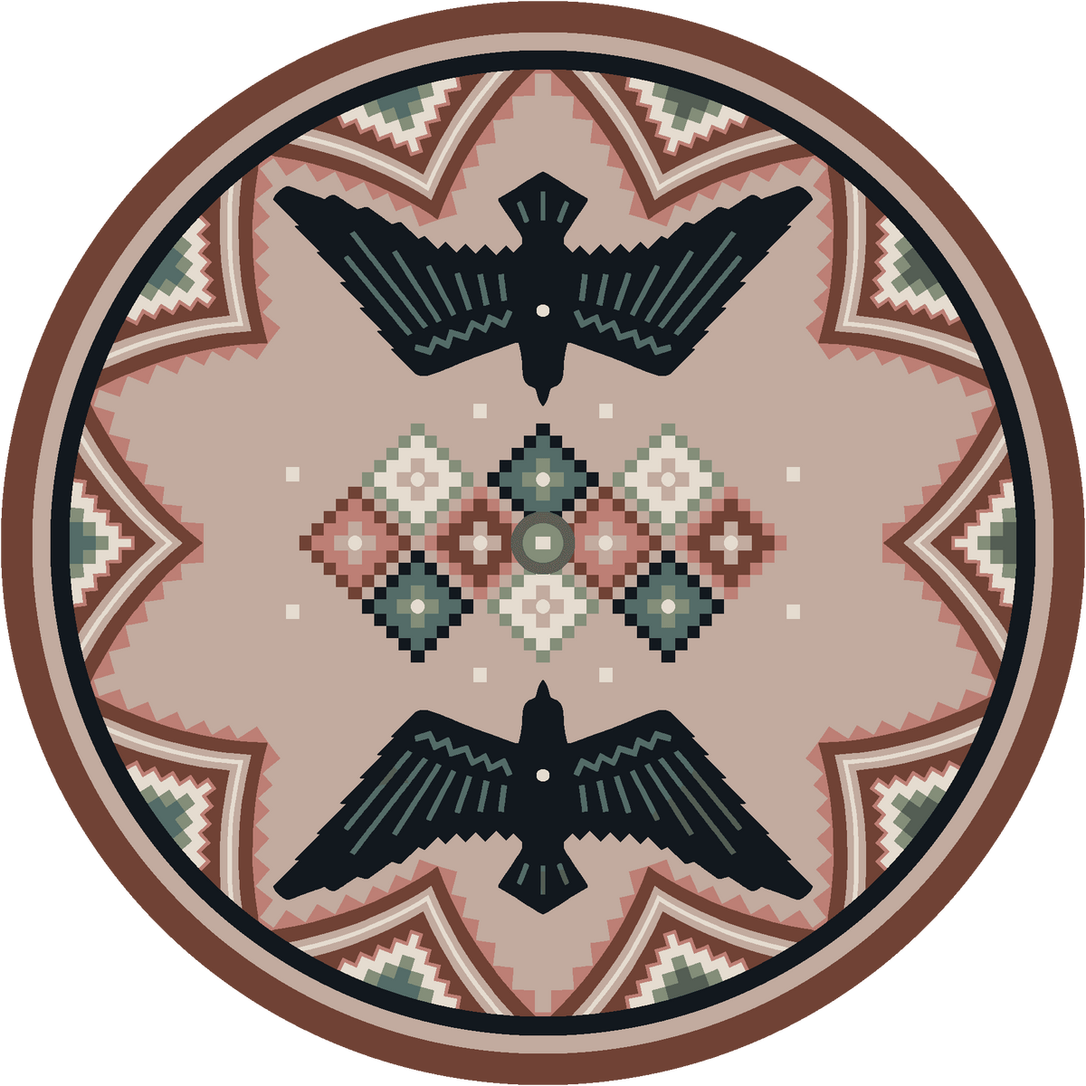 Spirit Dance Rug – Multi – cabin lodge area rug