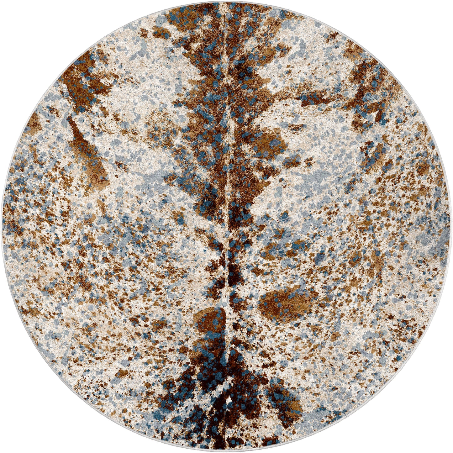 Splatter Cowhide Rug – Denim – close up