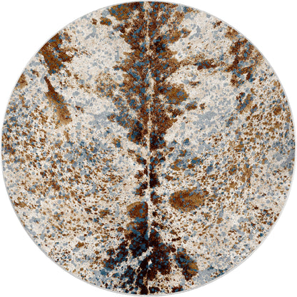 Splatter Cowhide Rug – Denim – close up