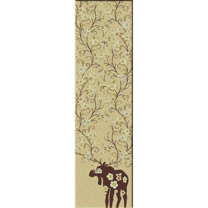 Springtime Moose Rug – Natural – room setting