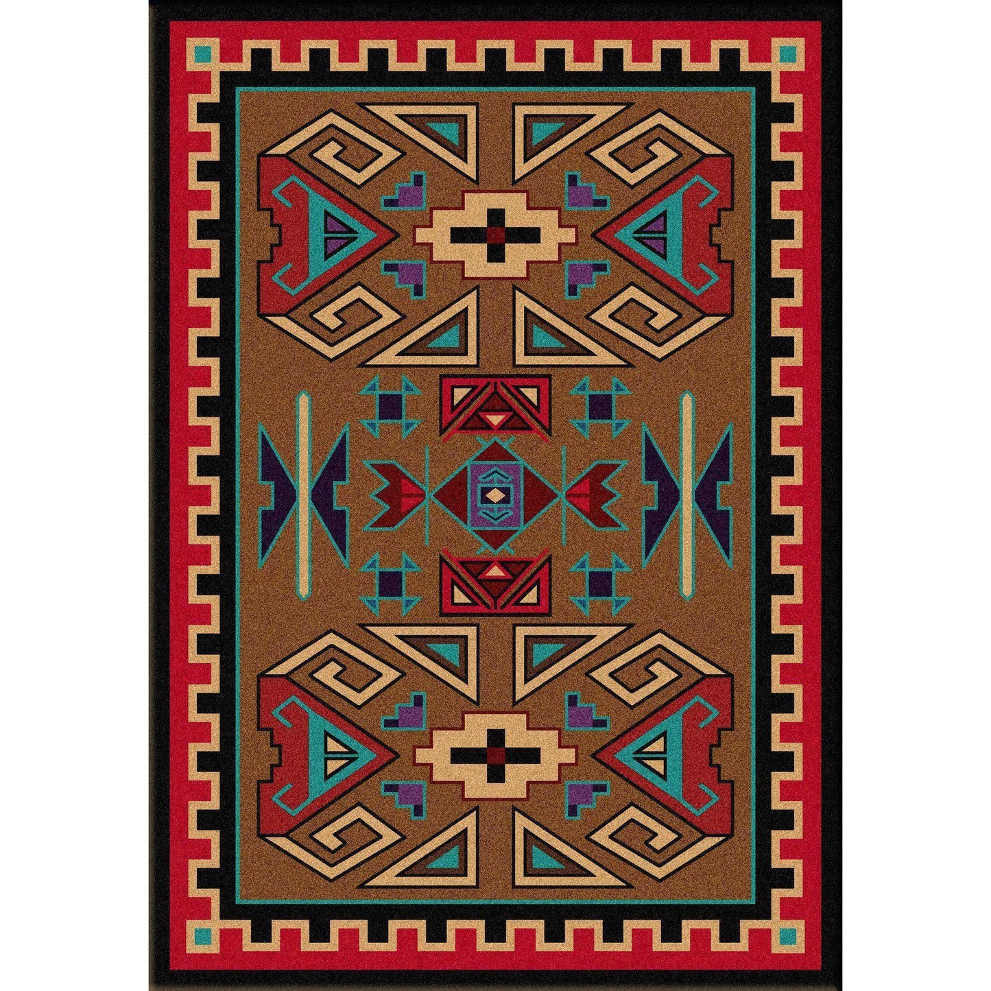 Steppe Rams Rug – Bright – cabin lodge area rug