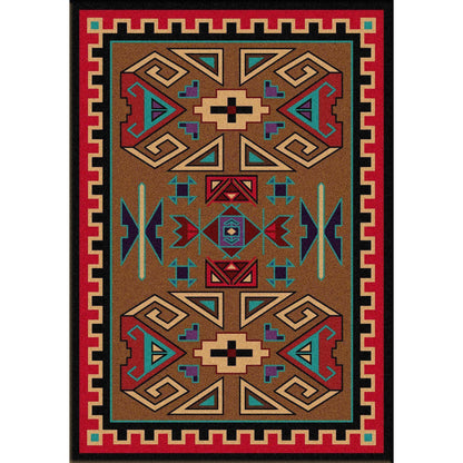 Steppe Rams Rug – Bright – cabin lodge area rug