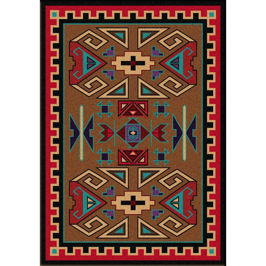 Steppe Rams Rug – Bright – cabin lodge area rug