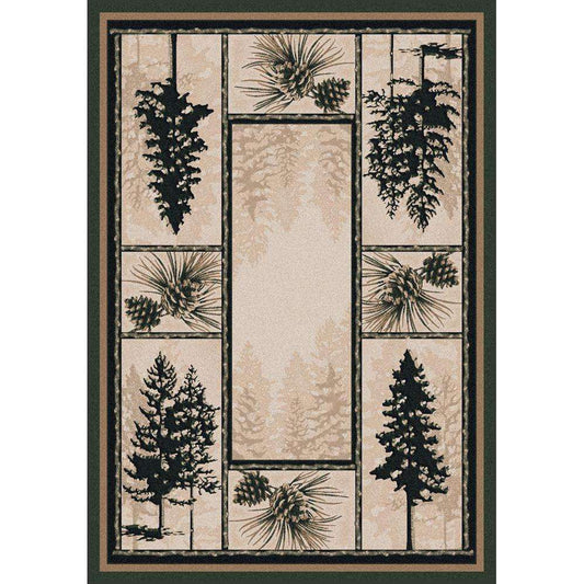 Stoic Forest - Forest-CabinRugs Southwestern Rugs Wildlife Rugs Lodge Rugs Aztec RugsSouthwest Rugs
