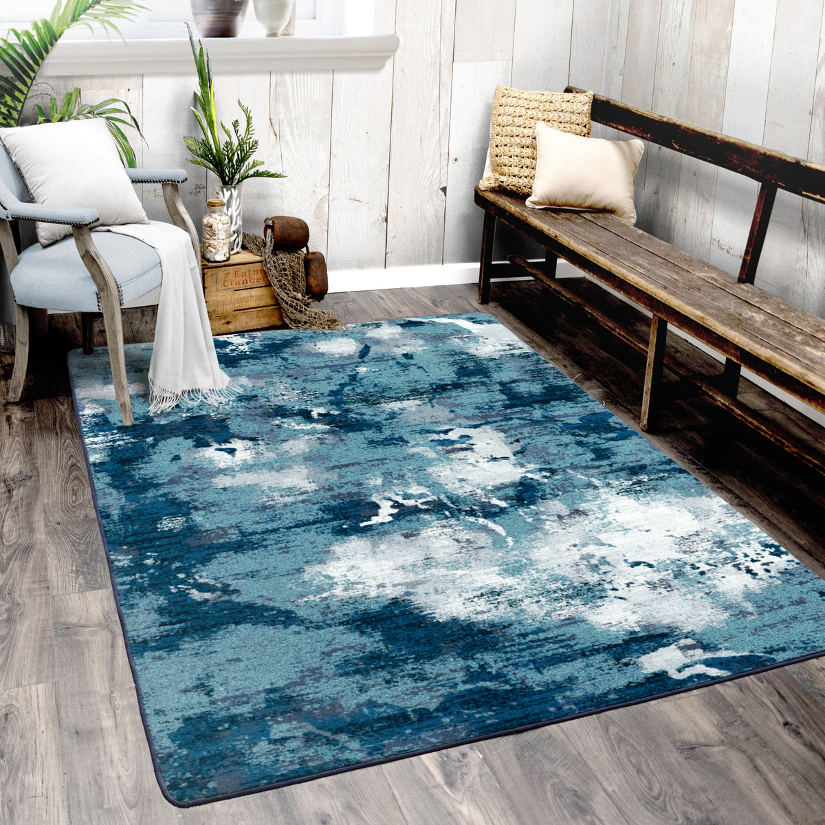 Stormy Rug – Blue Mist – detail view