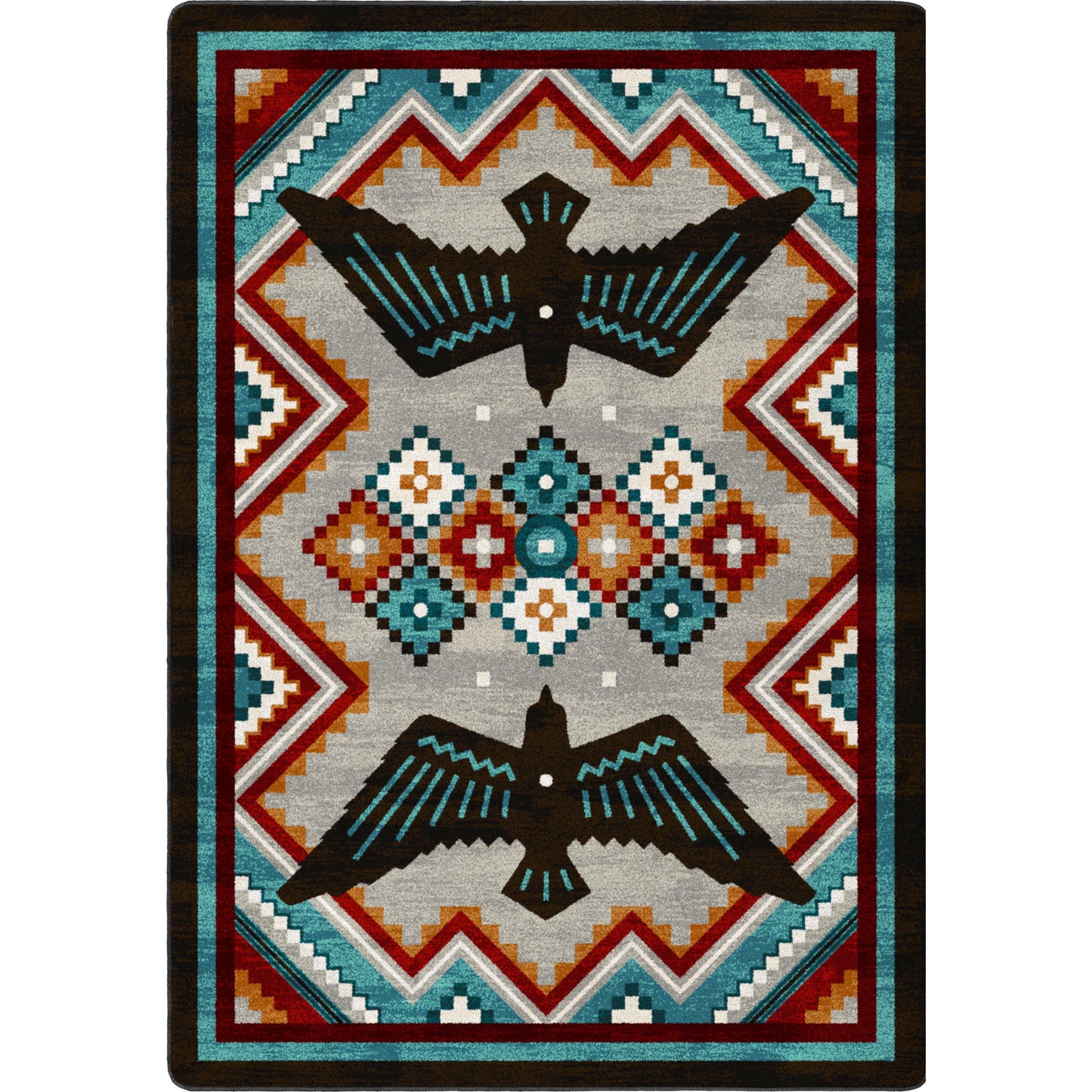Sunset Dance OKA Rug – Electric – cabin lodge area rug