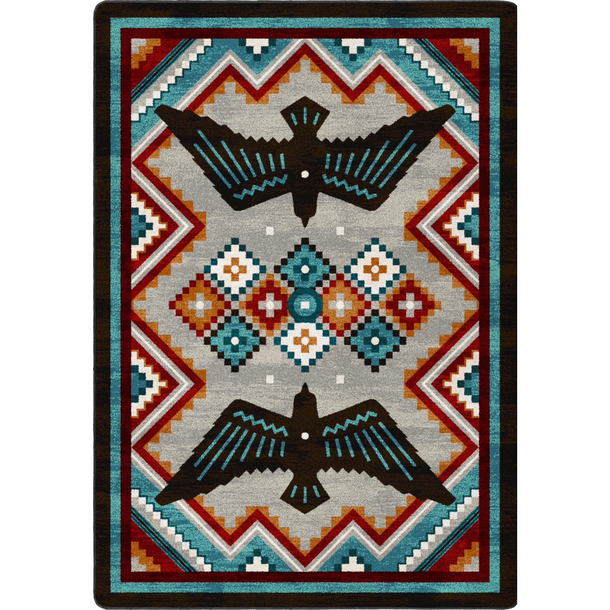 Sunset Dance OKA Rug – Electric – cabin lodge area rug