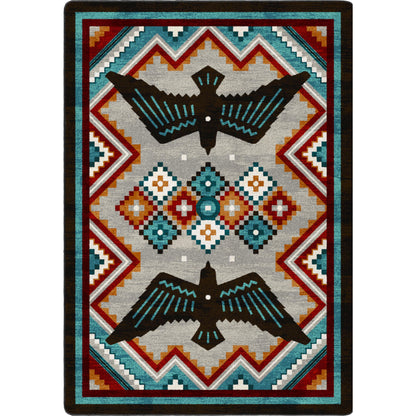 Sunset Dance OKA Rug – Electric – cabin lodge area rug