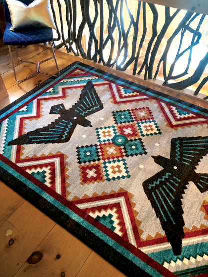 Sunset Dance OKA Rug – Electric – room setting