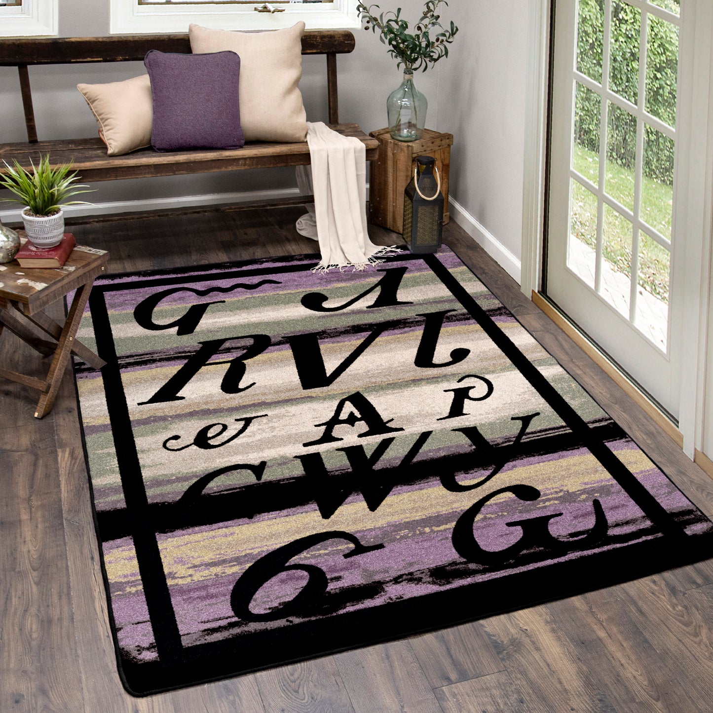 Syllabary Rug – Multi – detail view