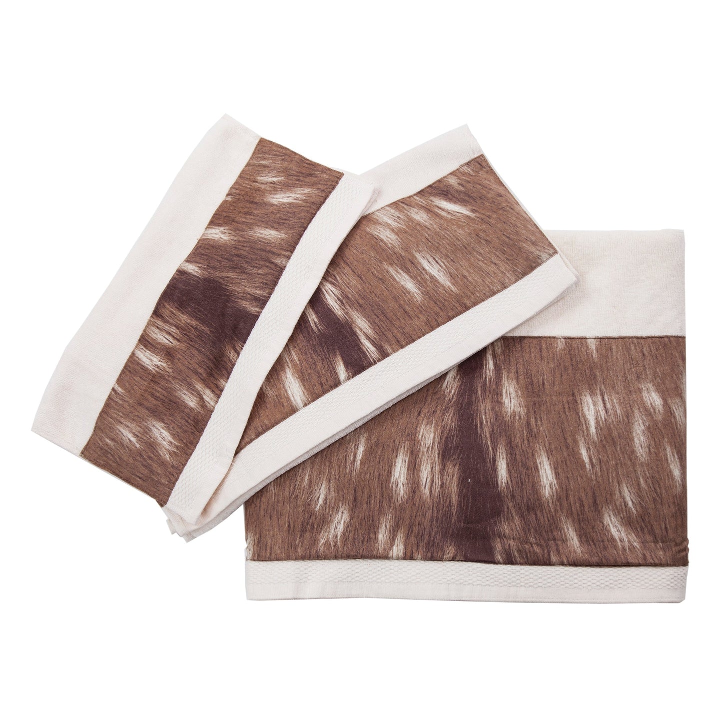 Axis Deer Fur Design Towel Set, 3 Pc