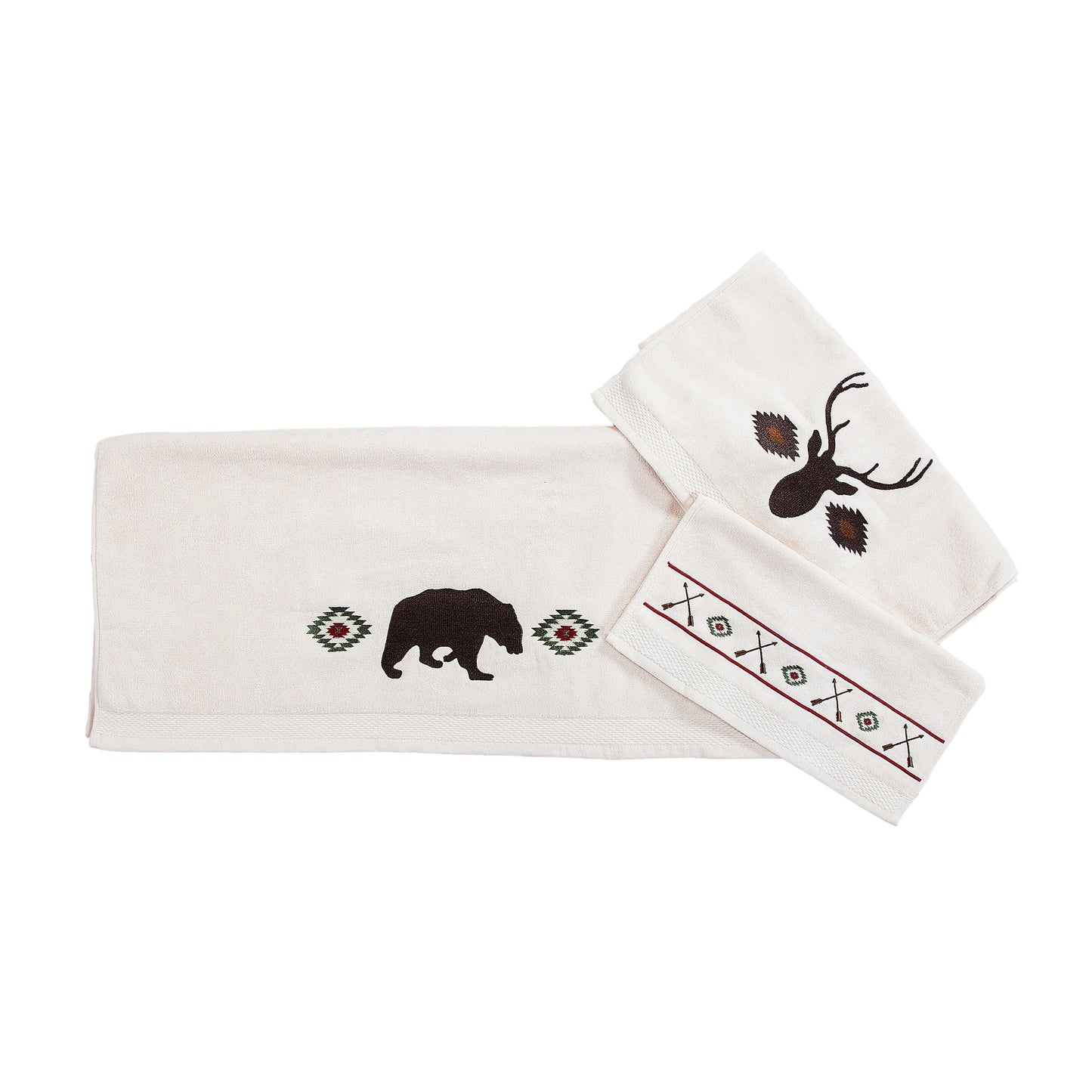 Aztec Bear Towel Set, 3 Pc