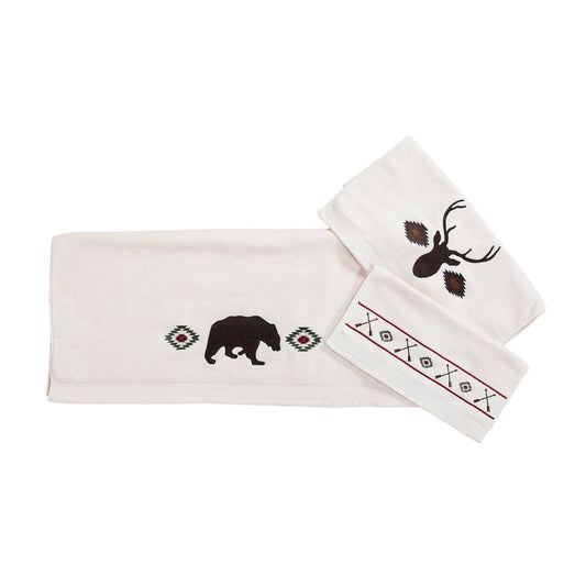 Aztec Bear Towel Set, 3 Pc