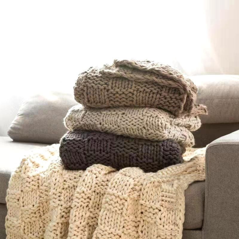 Chess Knit Throw