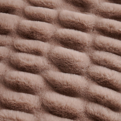 Ruched Rabbit Double-Sided Oversized Throw