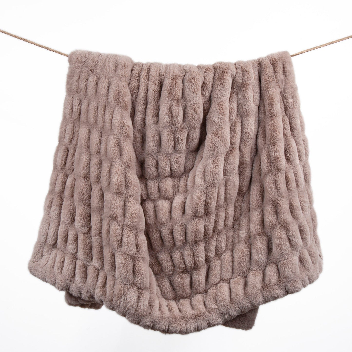 Ruched Rabbit Double-Sided Throw