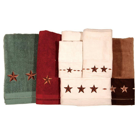Embroidered Star Towel Set, 3 Pc