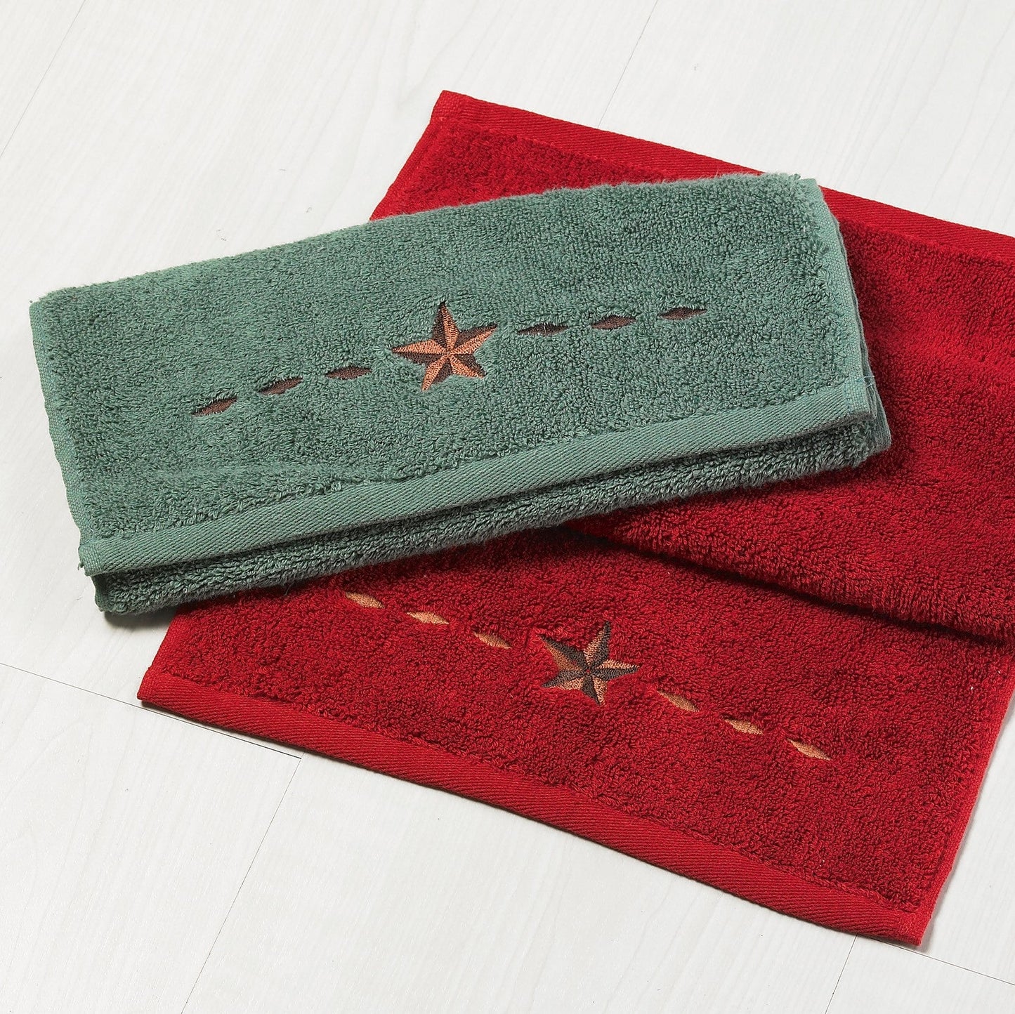 Embroidered Star Towel Set, 3 Pc