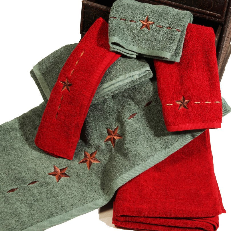 Embroidered Star Towel Set, 3 Pc