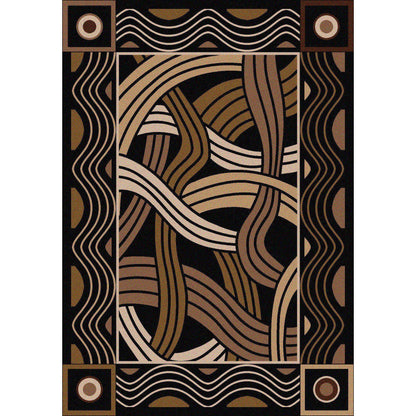 Tangled Rug – Black – cabin lodge area rug