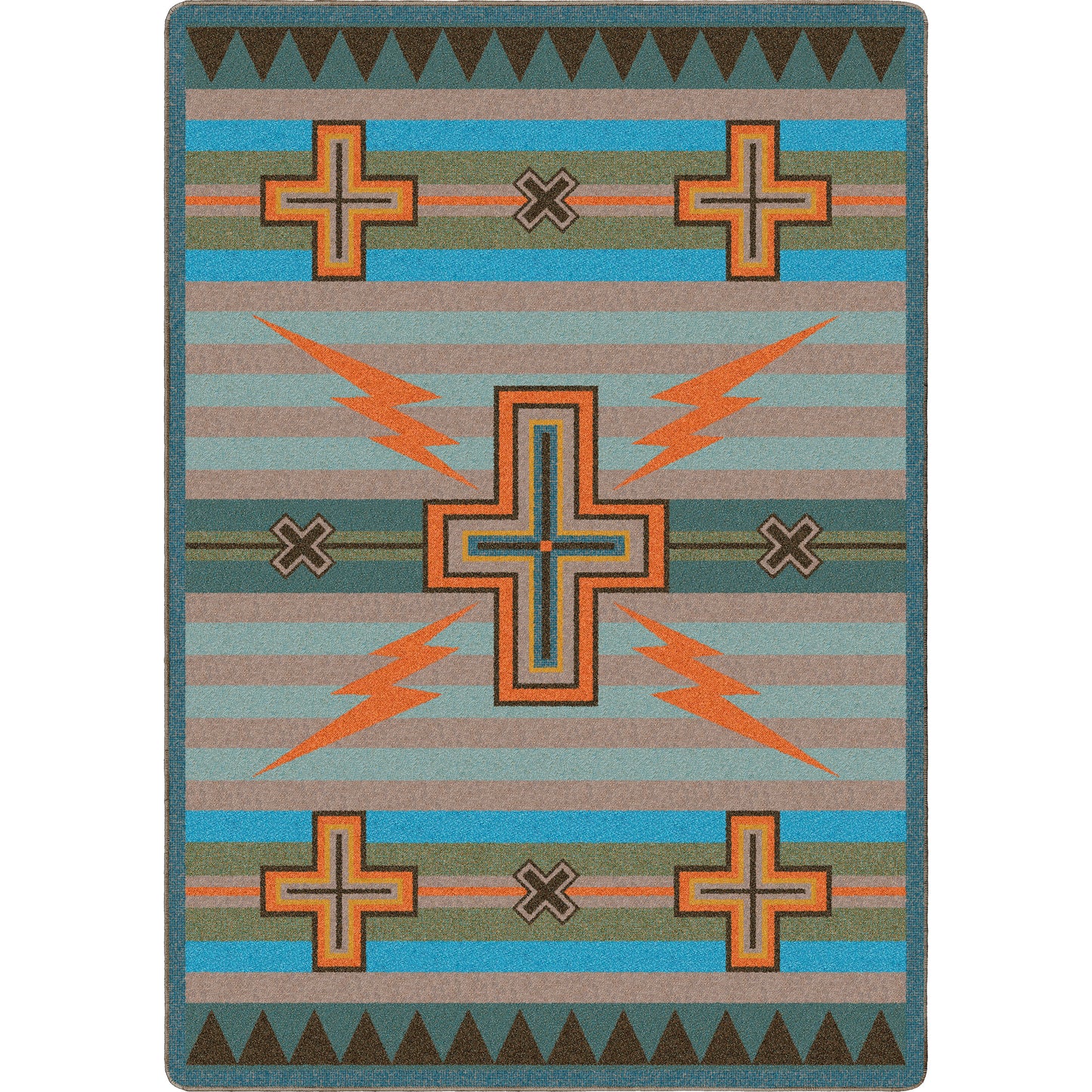 Tempest Rug – Turquoise – cabin lodge area rug